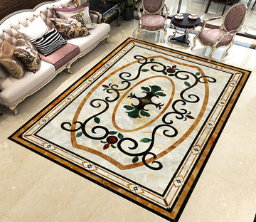 3D Black Flowers WG445 Floor Mural Wallpaper AJ Wallpaper 2 