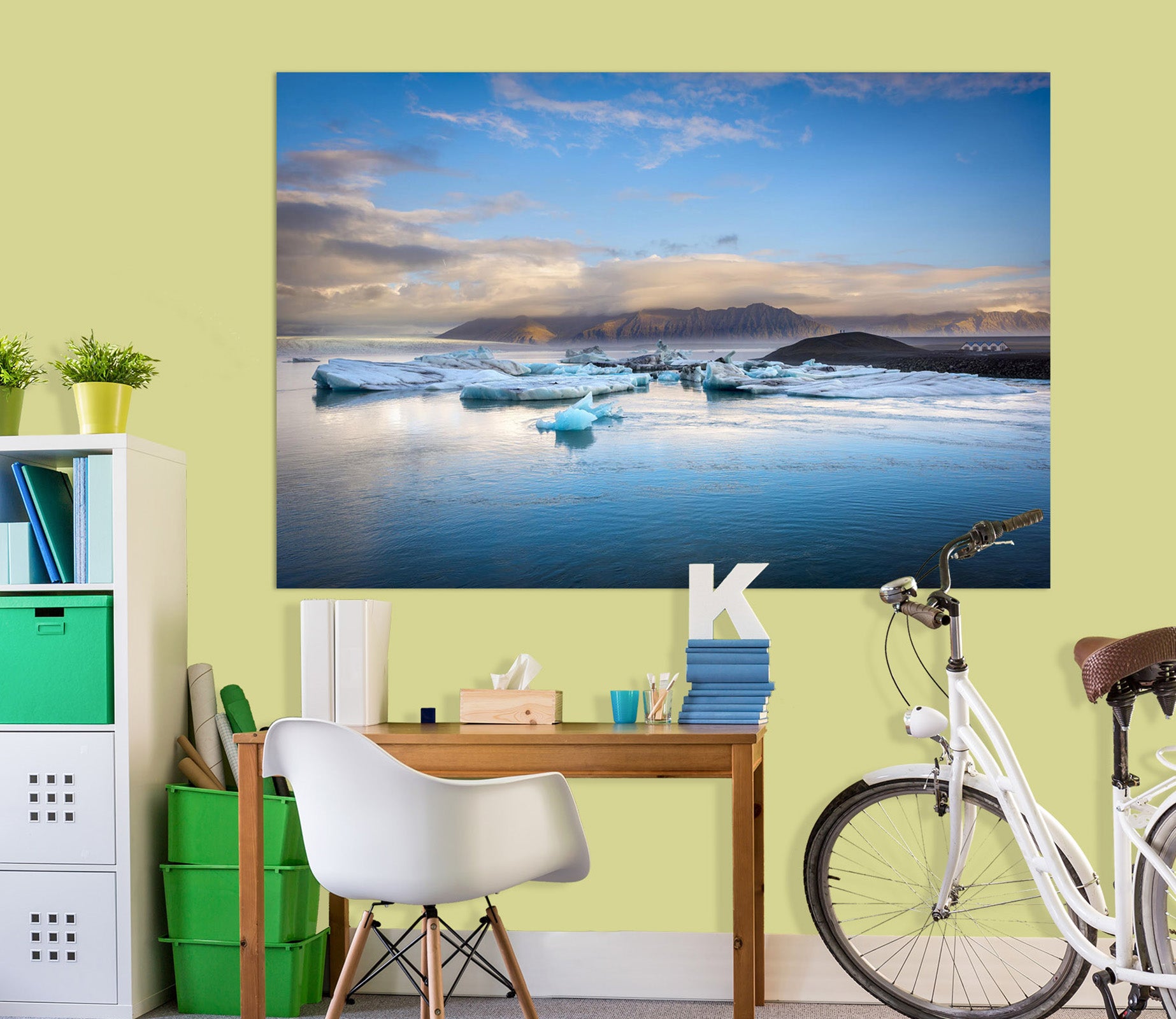 3D Blue Glacier 176 Marco Carmassi Wall Sticker