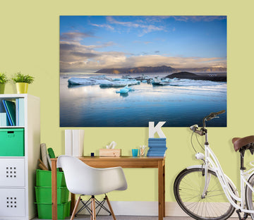 3D Blue Glacier 176 Marco Carmassi Wall Sticker