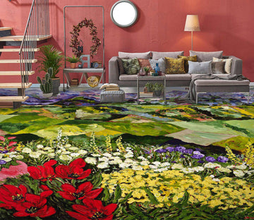 3D Field Colorful Flowers 9543 Allan P. Friedlander Floor Mural  Wallpaper Murals Self-Adhesive Removable Print Epoxy