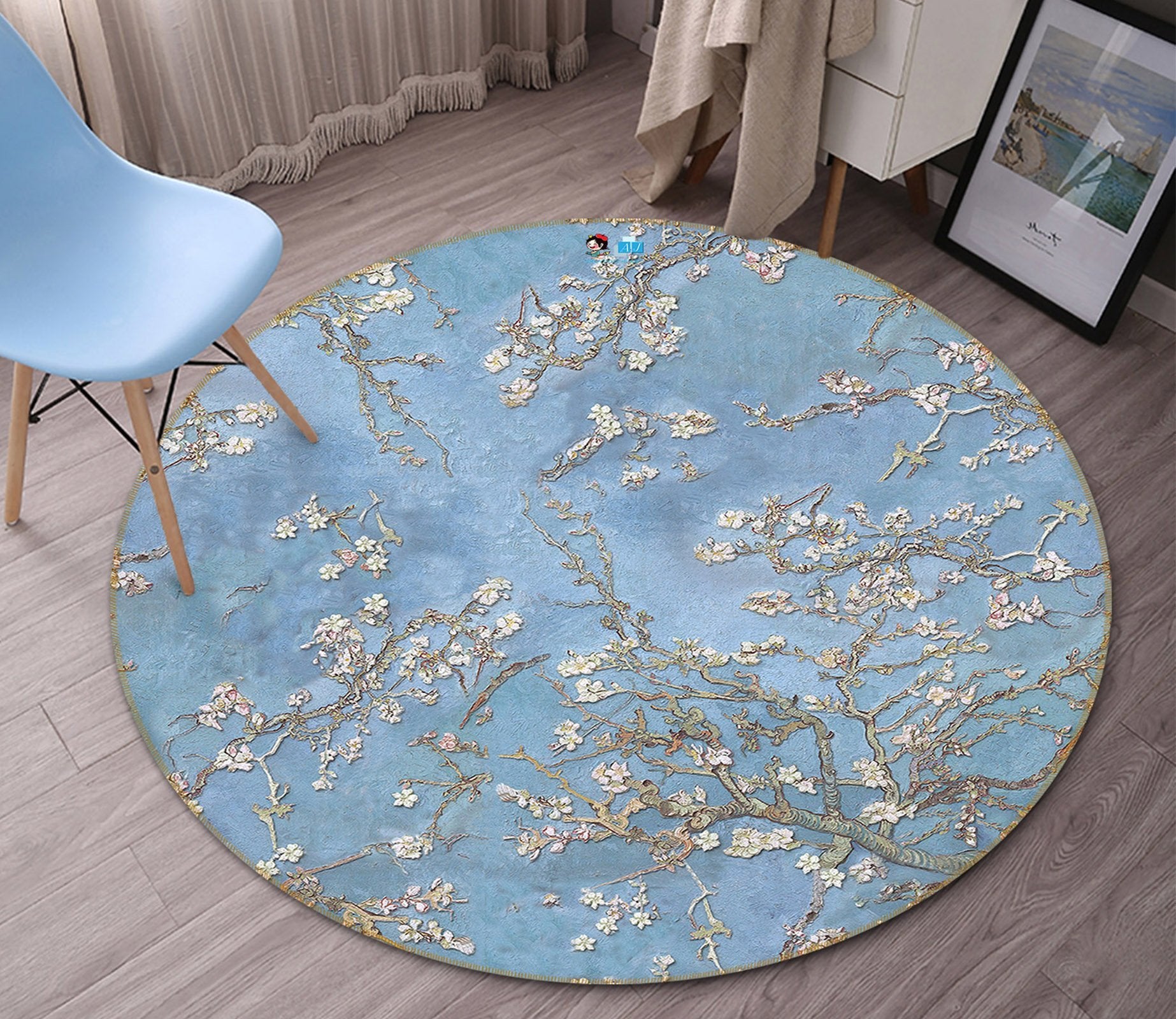 3D Embossed Flower 169 Round Non Slip Rug Mat Mat AJ Creativity Home 