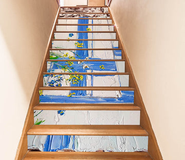 3D Blue Pigment Petal 2040 Skromova Marina Stair Risers