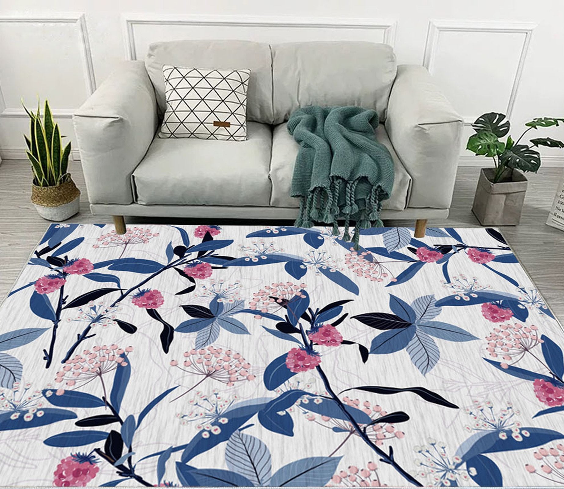 3D Colored Flowers WG513 Non Slip Rug Mat Mat AJ Creativity Home 
