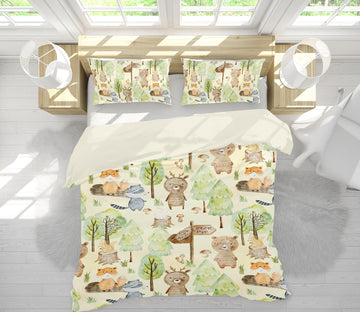 3D Fox Squirrel Tree 235 Uta Naumann Bedding Bed Pillowcases Quilt