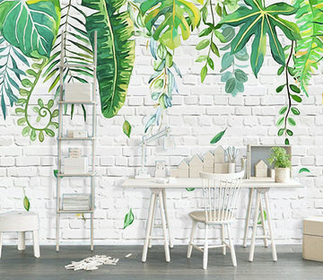 3D Green Leaf WG108 Wall Murals