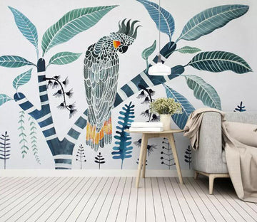 3D Leaf Bird WG11 Wall Murals Wallpaper AJ Wallpaper 2 