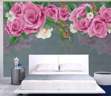 3D Red Rose WC1079 Wall Murals