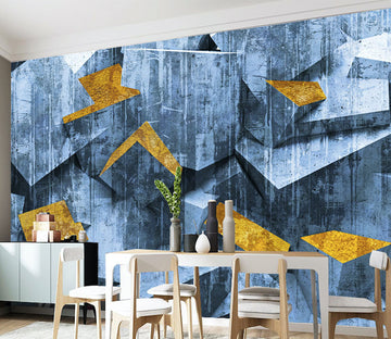 3D Blue Bumpy Stone WG069 Wall Murals