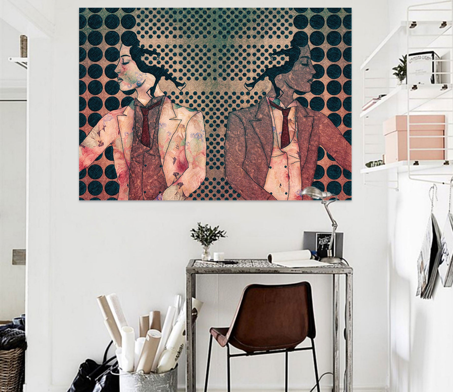 3D Suit Girl 012 Marco Cavazzana Wall Sticker