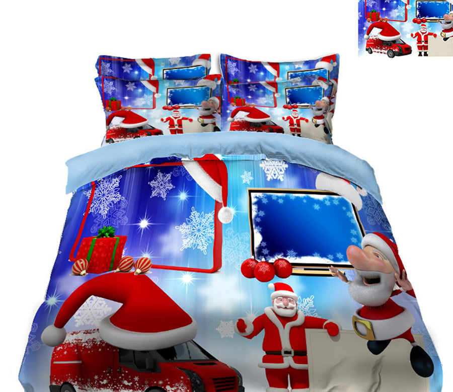 3D Santa Claus 31160 Christmas Quilt Duvet Cover Xmas Bed Pillowcases