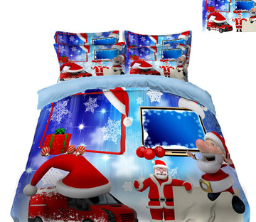 3D Santa Claus 31160 Christmas Quilt Duvet Cover Xmas Bed Pillowcases
