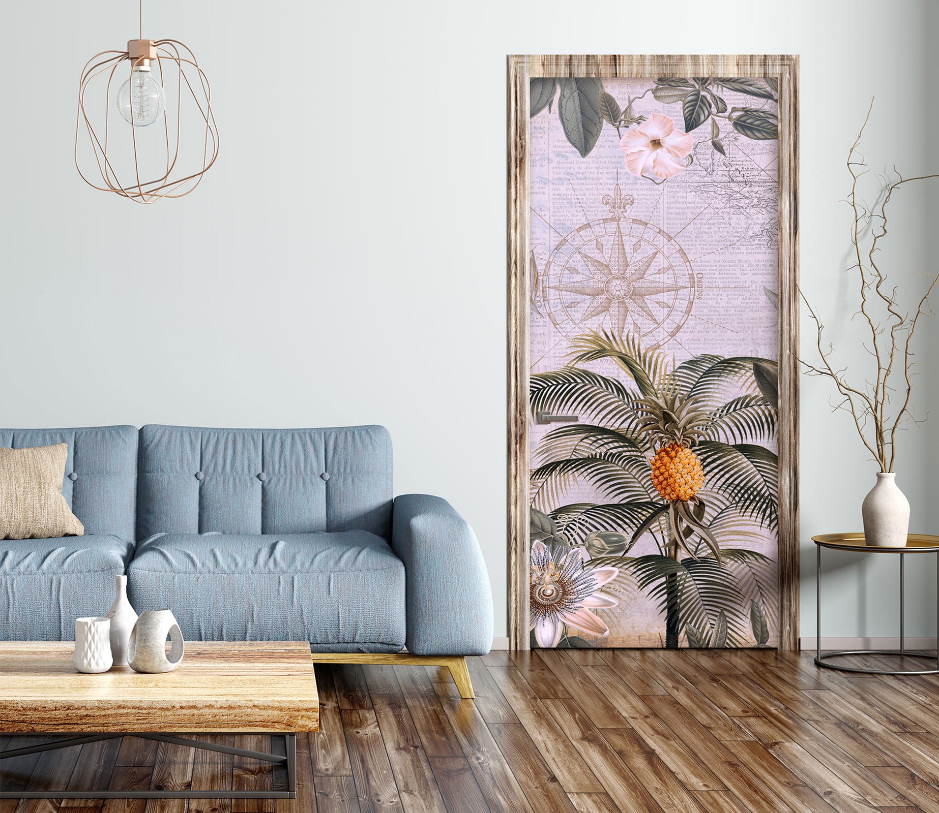 3D Pineapple Tree 11949 Andrea Haase Door Mural