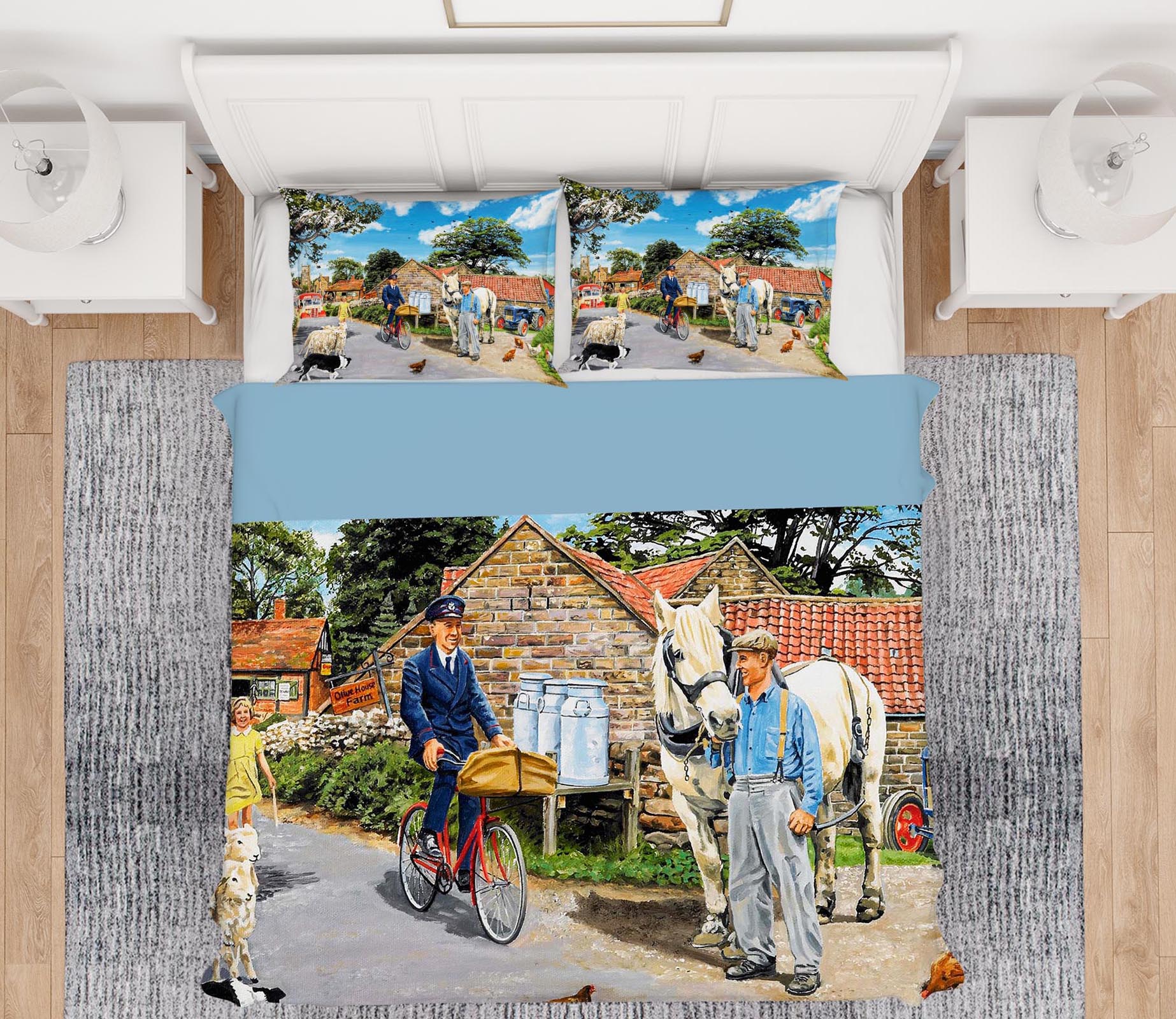 3D Post For The Farm 2047 Trevor Mitchell bedding Bed Pillowcases Quilt