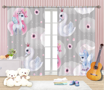 3D Cute Animal 791 Curtains Drapes
