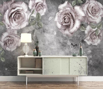 3D Pink Flowers WC47 Wall Murals Wallpaper AJ Wallpaper 2 