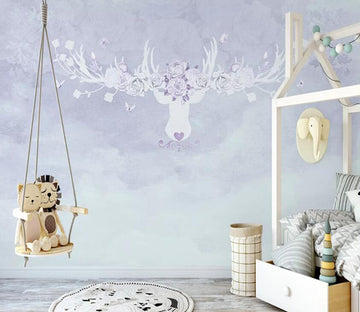 3D Antlers WC45 Wall Murals