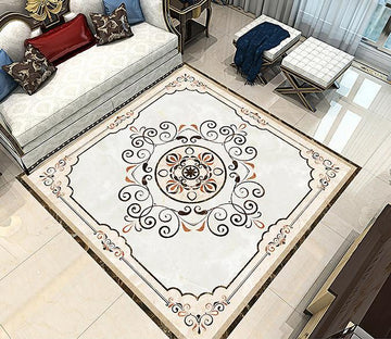 3D Black Pattern WG236 Floor Mural Wallpaper AJ Wallpaper 2 