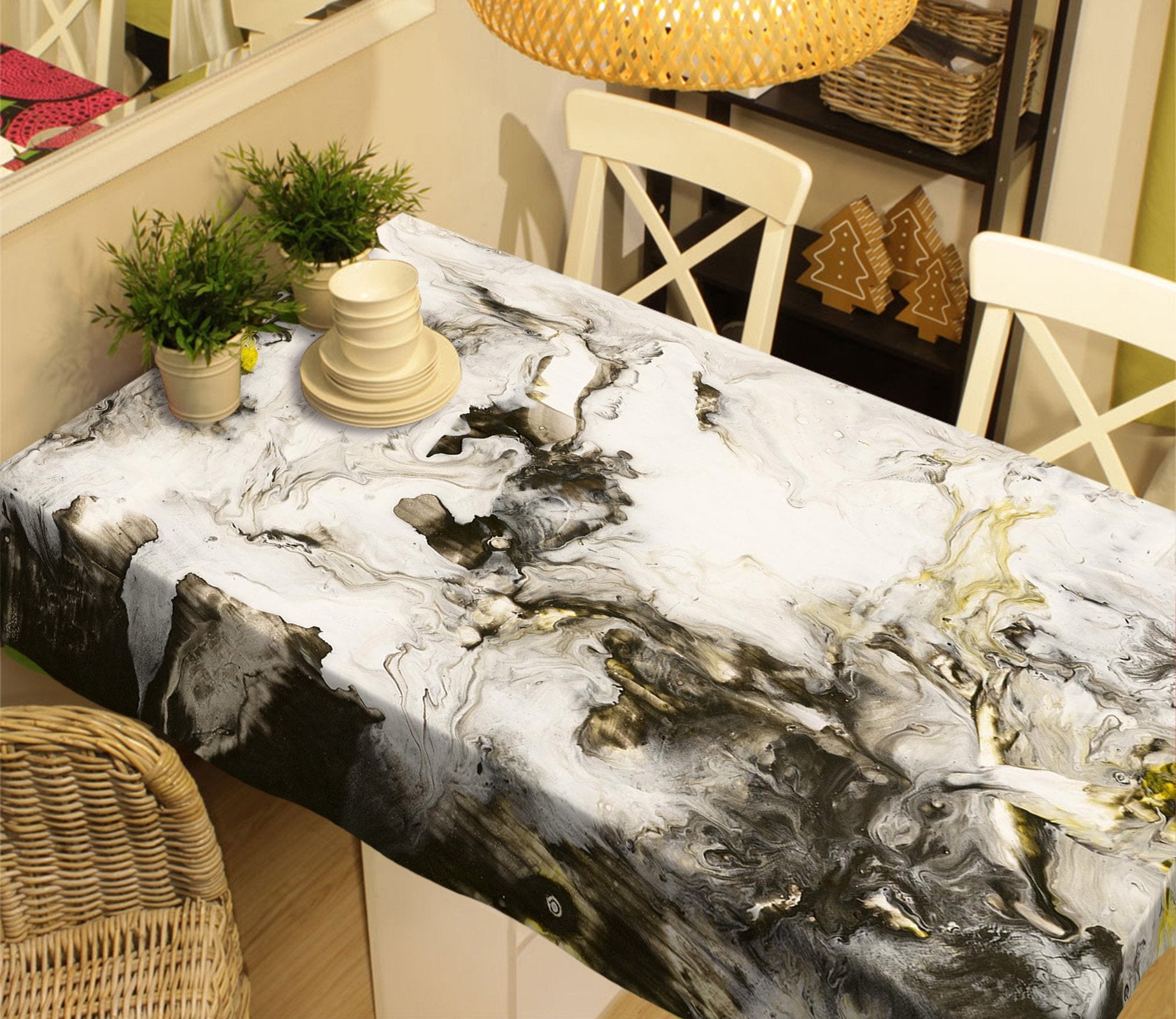 3D Abstract Ink Painting 31 Tablecloths Wallpaper AJ Wallpaper 