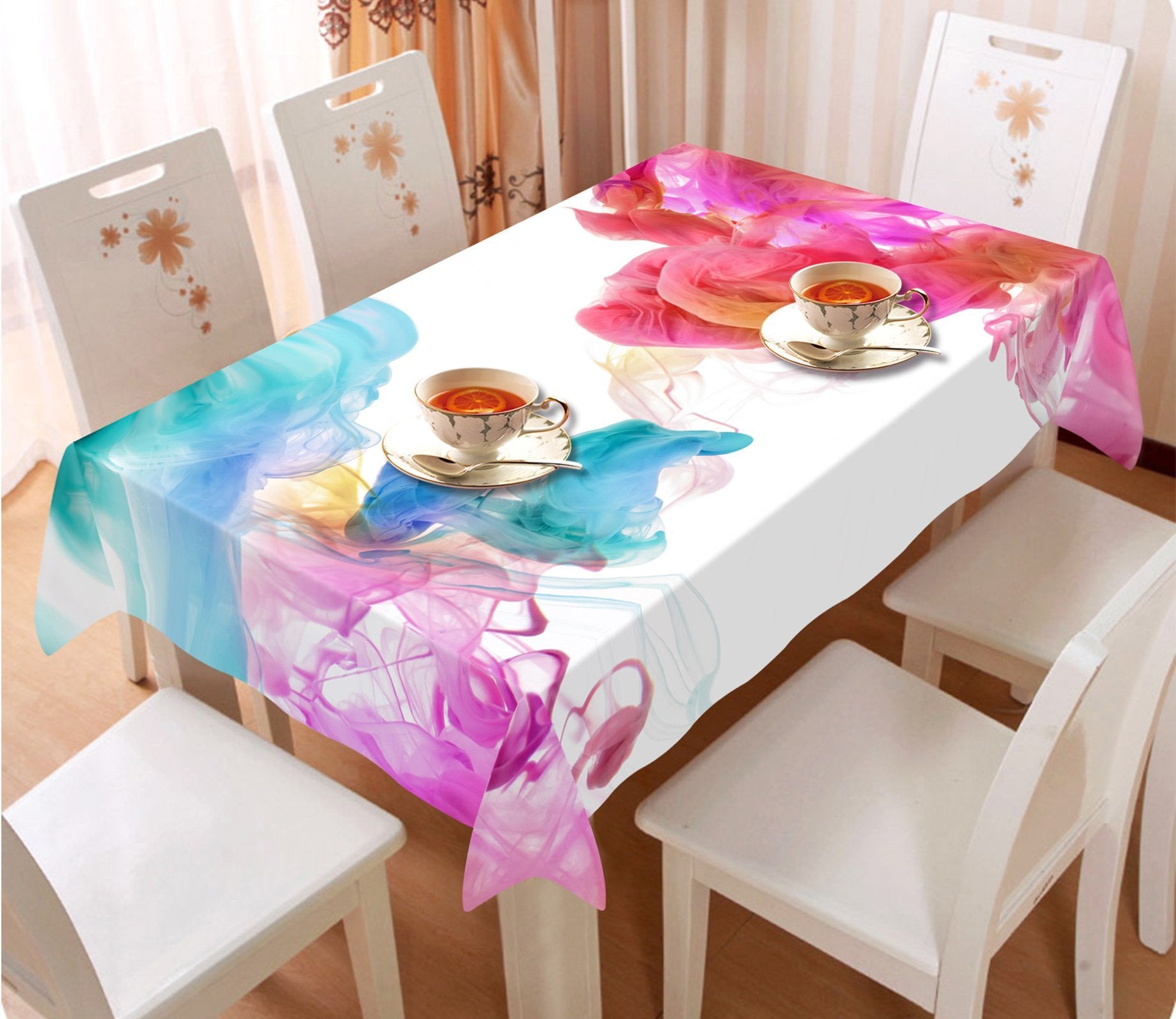 3D Two Color Gouache 4 Tablecloths Wallpaper AJ Wallpaper 