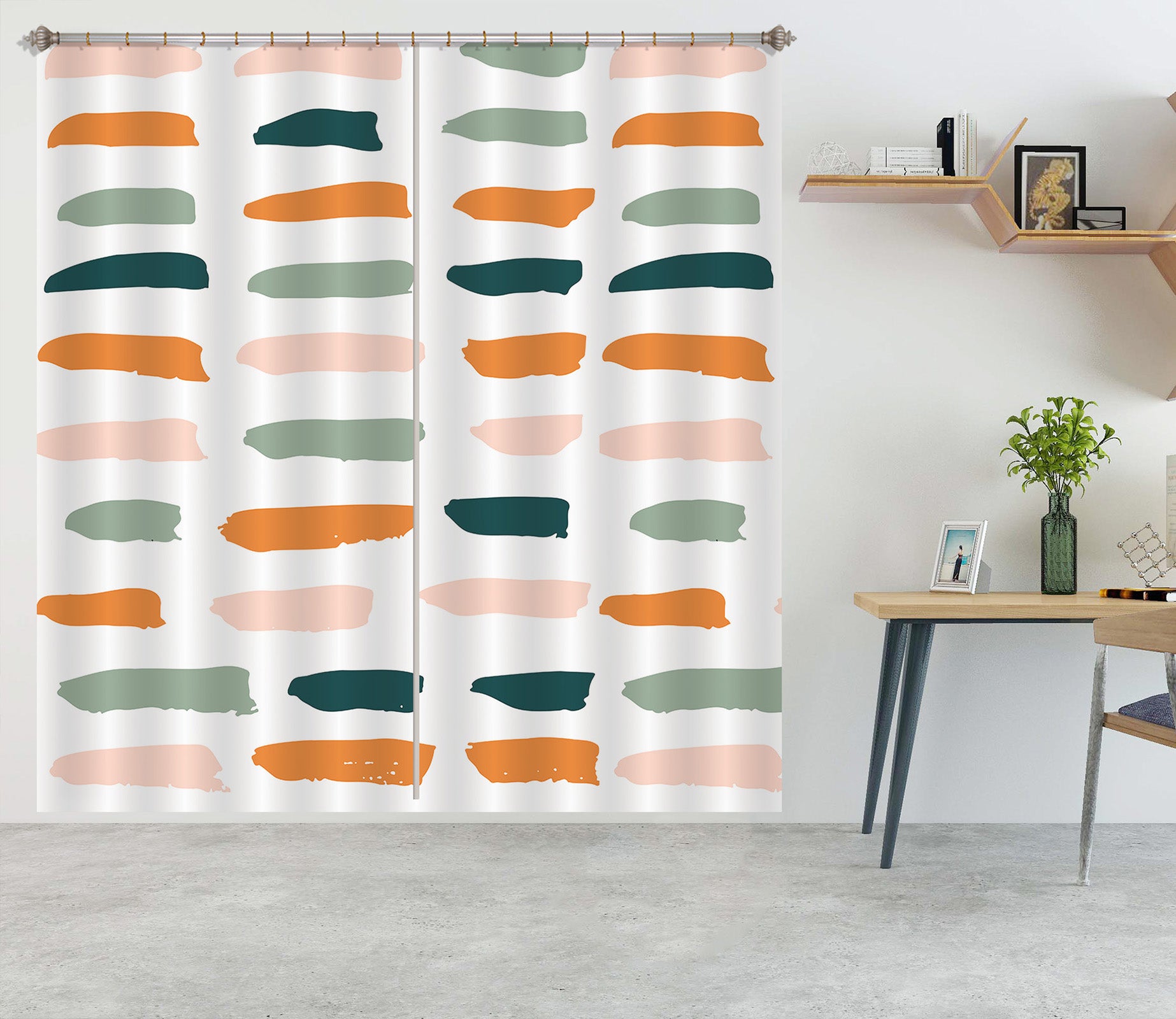 3D Colored Strip 111113 Kashmira Jayaprakash Curtain Curtains Drapes