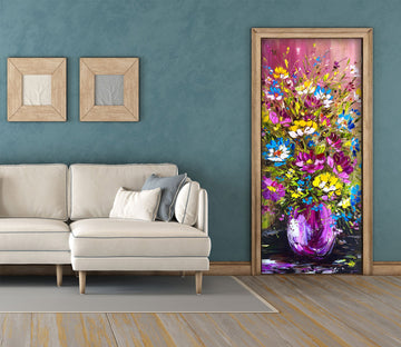 3D Colorful Vase 3156 Skromova Marina Door Mural