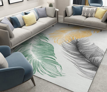 3D Colored Feather WG253 Non Slip Rug Mat Mat AJ Creativity Home 