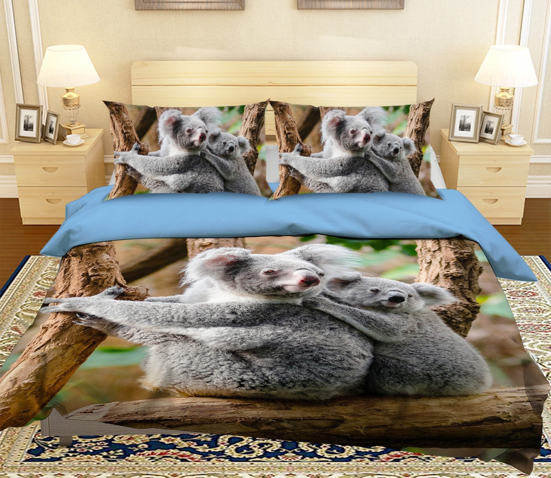 3D Koala 1920 Bed Pillowcases Quilt Quiet Covers AJ Creativity Home 