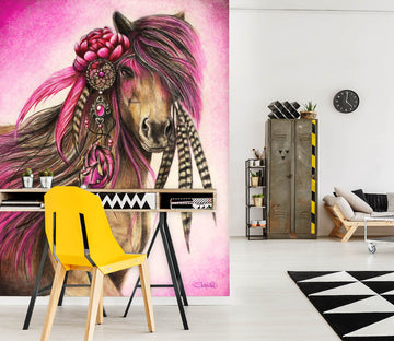 3D Horse Feather 8442 Sheena Pike Wall Mural Wall Murals