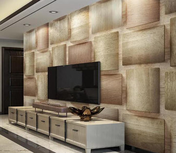 3D Wooden Geometry 083 Wall Murals Wallpaper AJ Wallpaper 2 