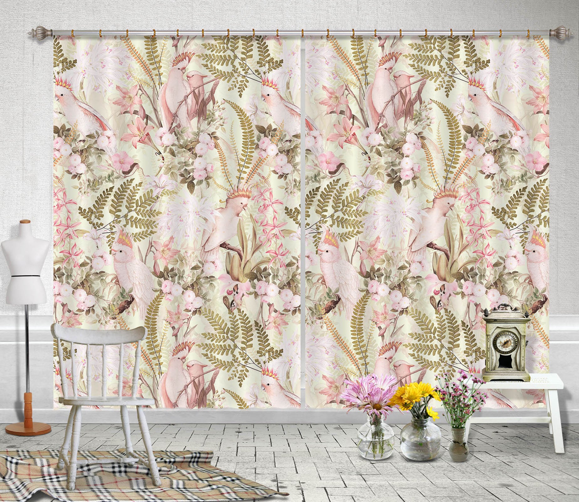 3D Summer Flowers 110 Uta Naumann Curtain Curtains Drapes