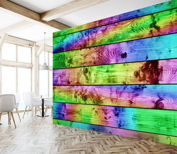 3D Colored Planks 1489 Wall Murals