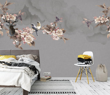 3D Flowers Birds 1610 Wall Murals