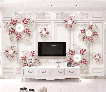 3D Pearl Flower 229 Wall Murals Wallpaper AJ Wallpaper 2 