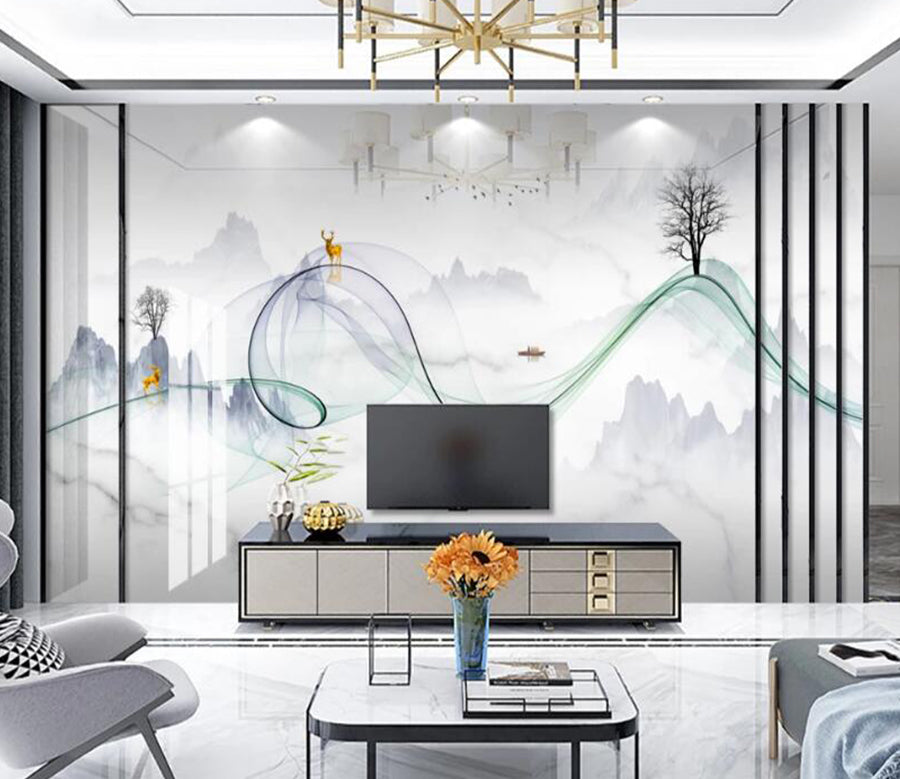 3D Elegant Ribbon 271 Wall Murals