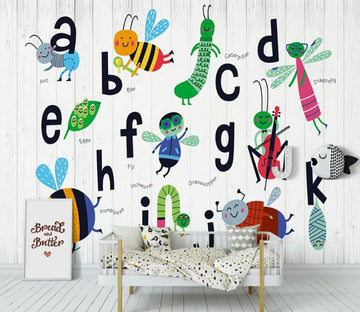 3D Insects And Letters 1043 Wall Murals