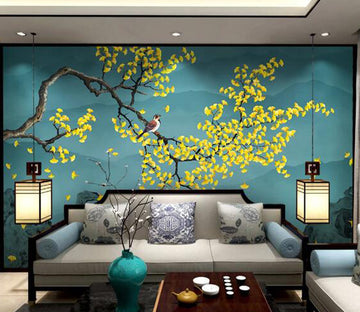 3D Yellow Tree WC2508 Wall Murals