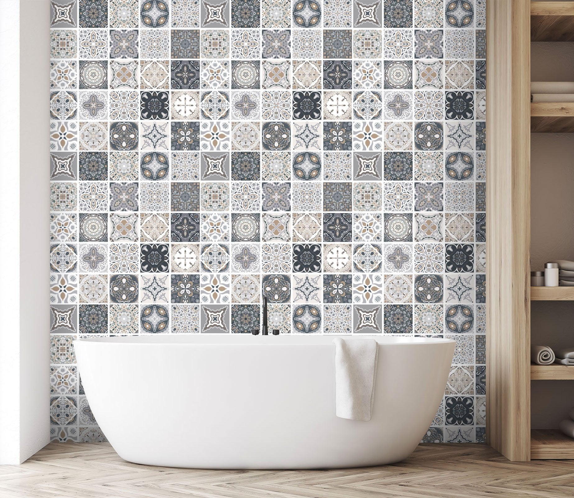 3D Vintage Mosaic 041 Marble Tile Texture Wallpaper AJ Wallpaper 2 