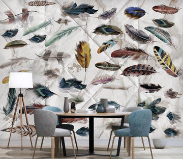 3D Featured Beautiful Feathers 2471 Wall Murals