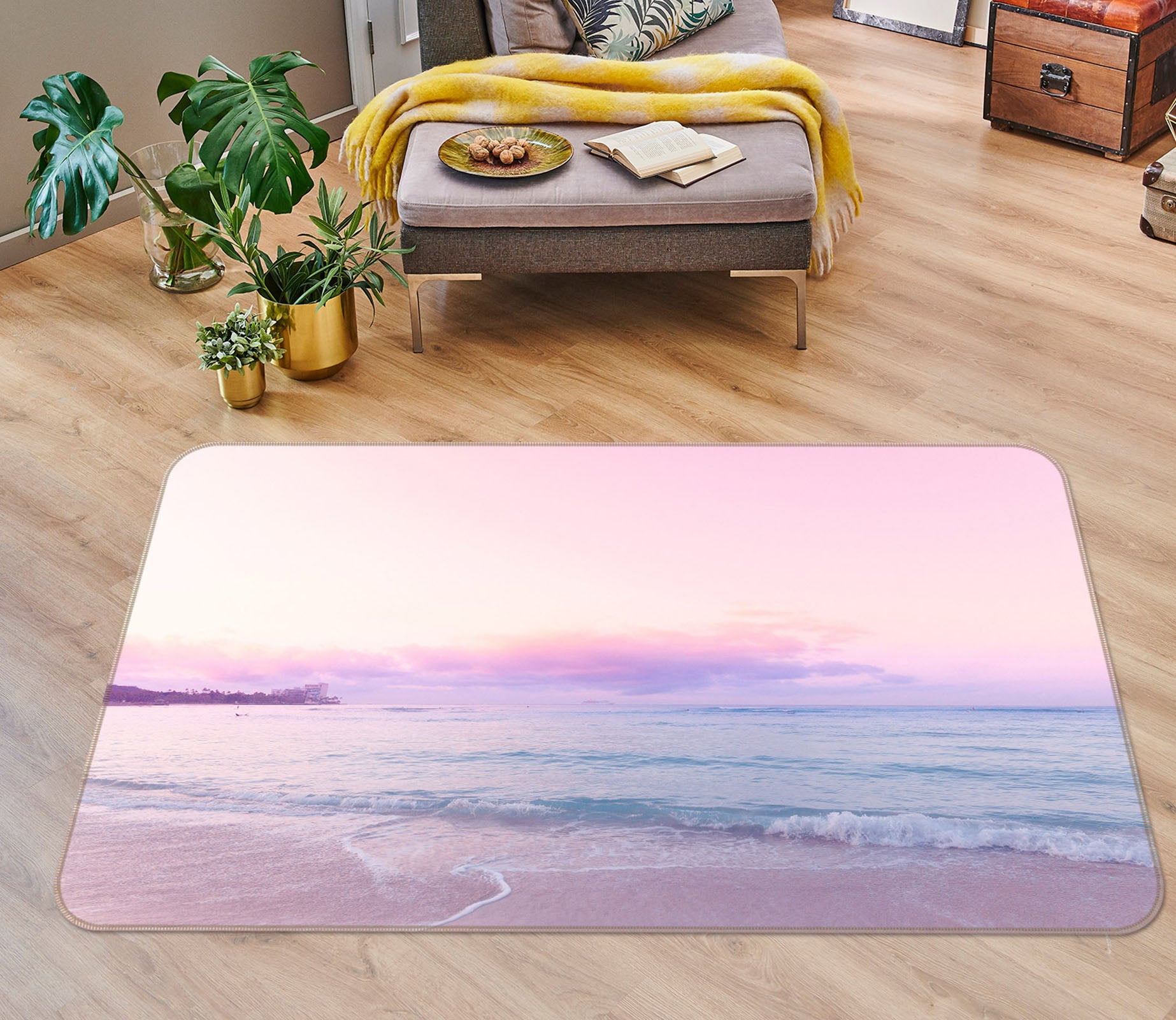 3D Purple Sky 1005 Noirblanc777 Rug Non Slip Rug Mat