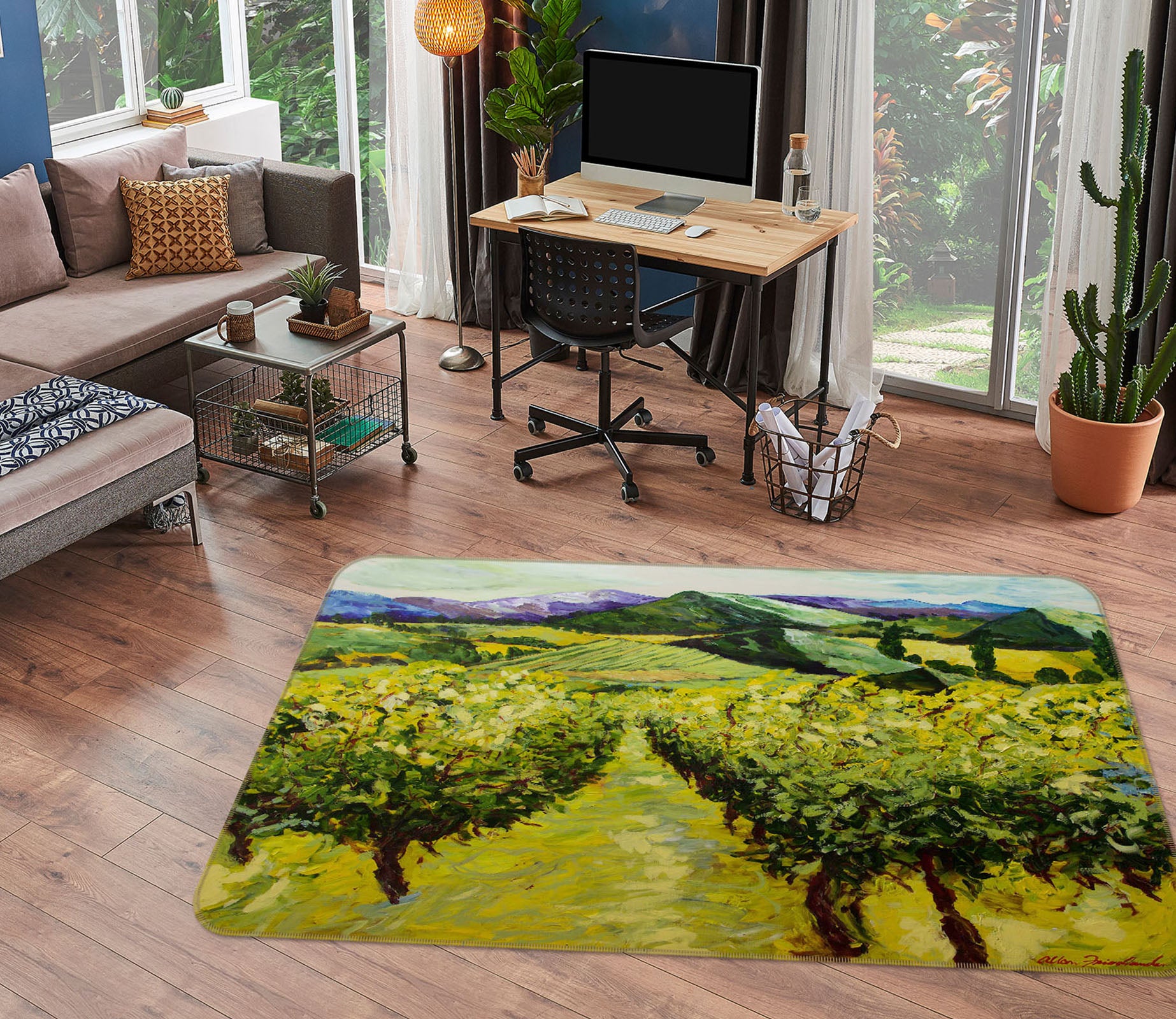 3D Prairie Tree 1010 Allan P. Friedlander Rug Non Slip Rug Mat