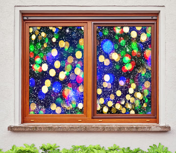 3D Colored Light 304 Window Film Print Sticker Cling Stained Glass UV Block