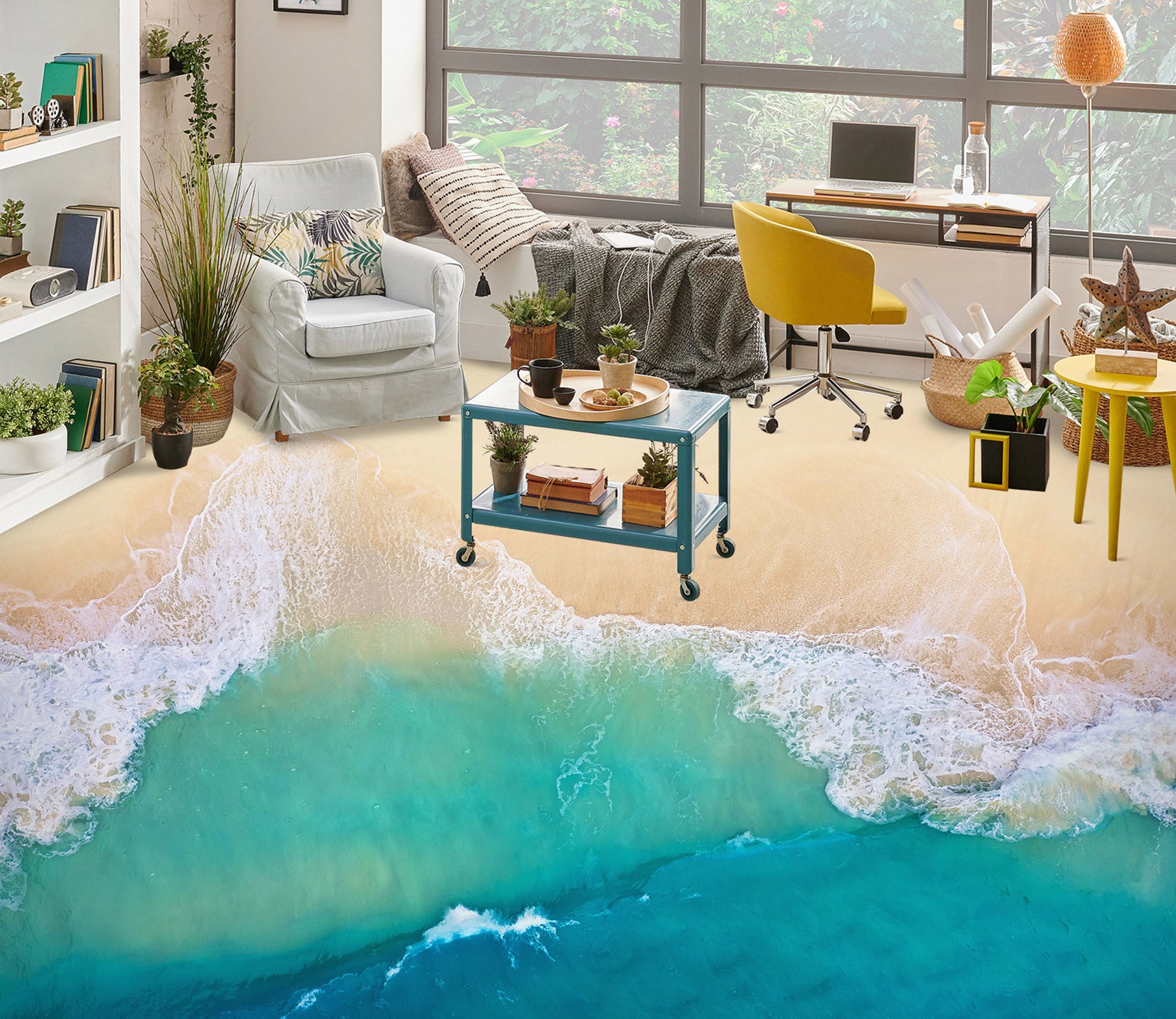 3D Ocean Wave Story 832 Floor Mural  Wallpaper Murals Rug & Mat Print Epoxy waterproof bath floor