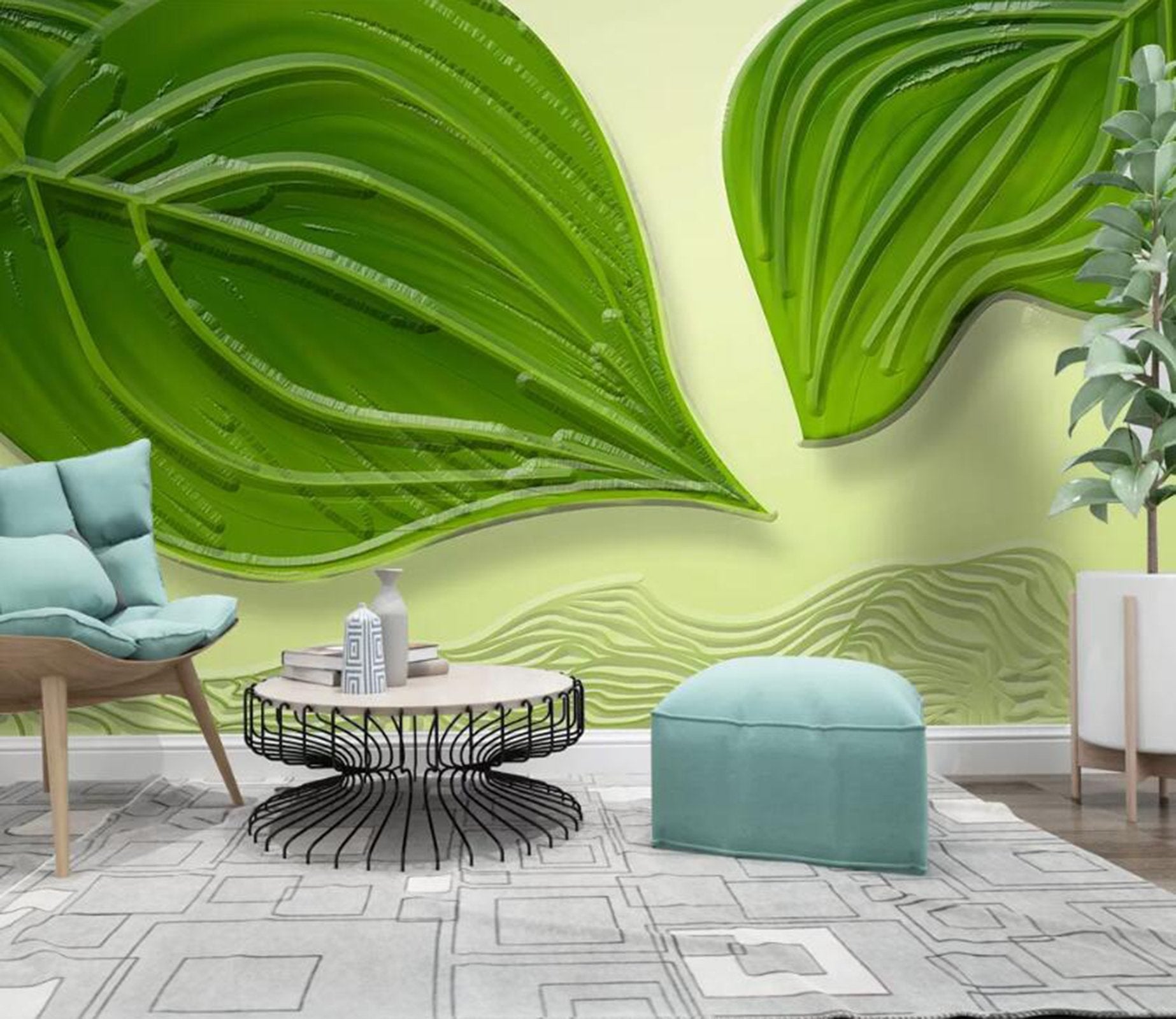 3D Art Leaf WC88 Wall Murals Wallpaper AJ Wallpaper 2 