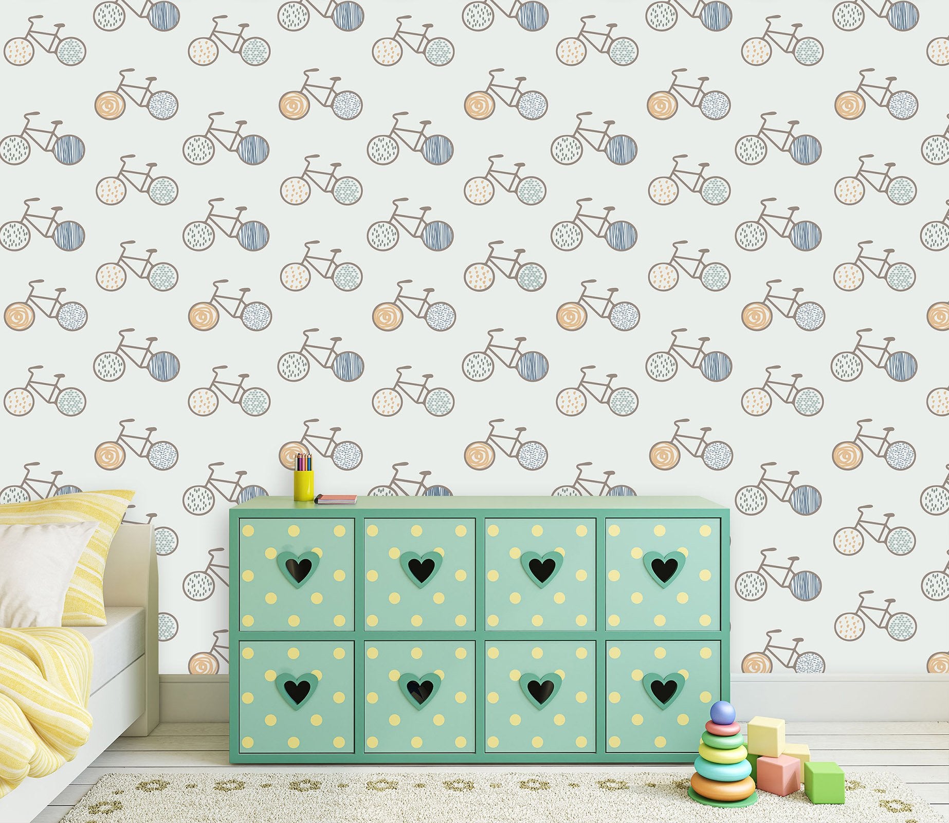 3D Bicycle Texture 1399 Jillian Helvey Wall Mural Wall Murals Wallpaper AJ Wallpaper 2 