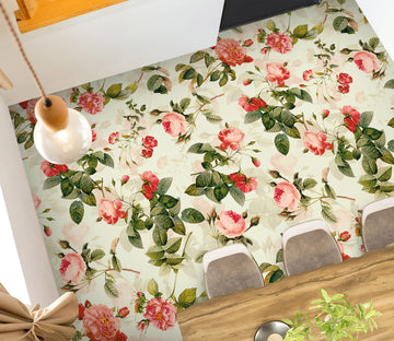 3D Pink Rose 99204 Uta Naumann Floor Mural  Wallpaper Murals Self-Adhesive Removable Print Epoxy
