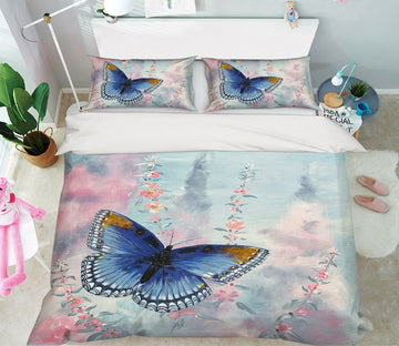 3D Blue Butterfly 9786 Marina Zotova Bedding Bed Pillowcases Quilt