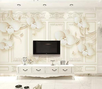 3D White Petals WG93 Wall Murals Wallpaper AJ Wallpaper 2 