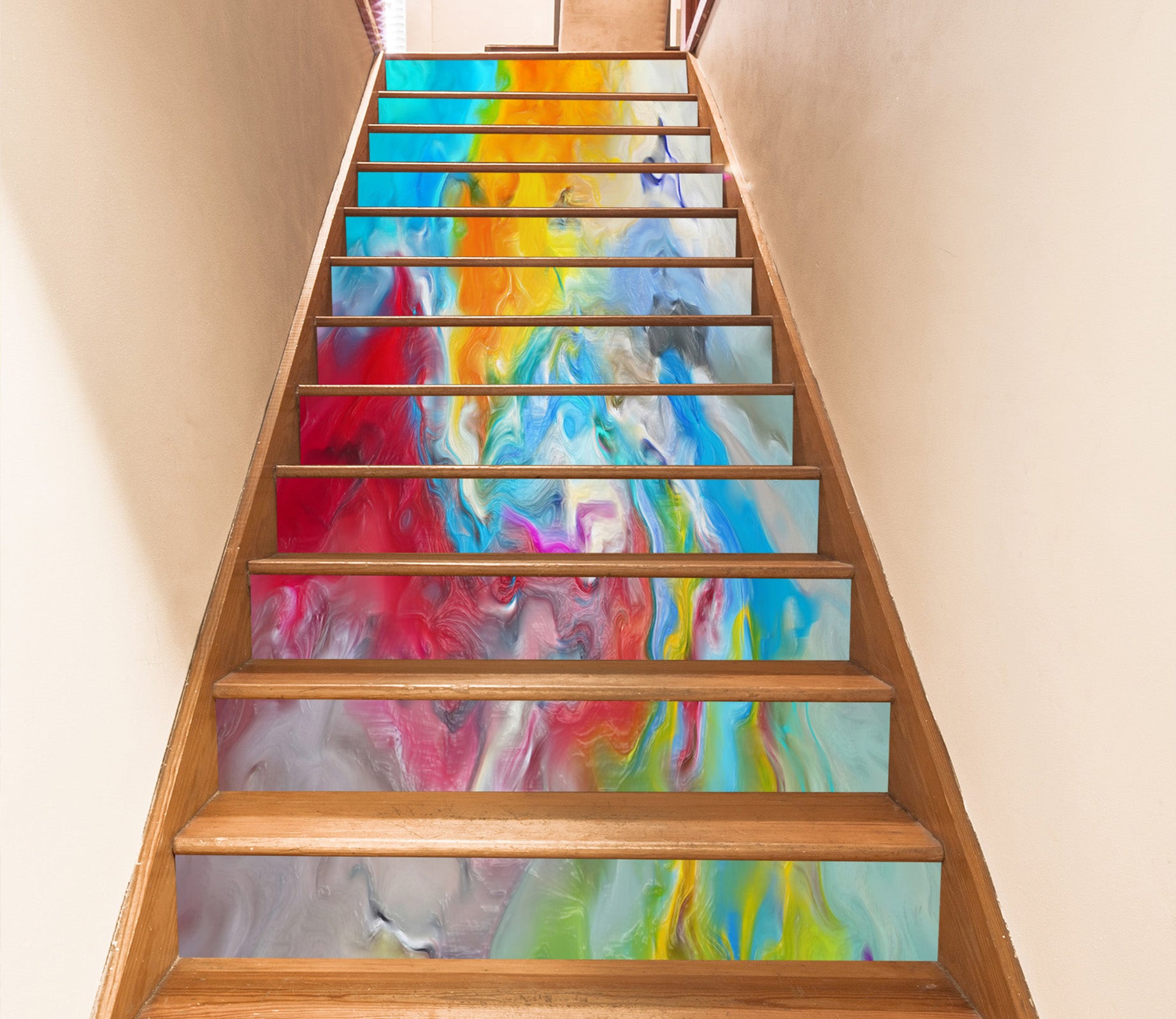 3D Color Oil Painting Distribution 553 Stair Risers