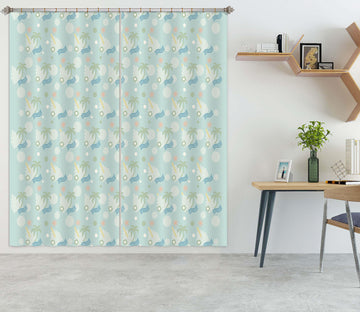 3D Coconut Tree Pattern 98125 Kasumi Loffler Curtain Curtains Drapes