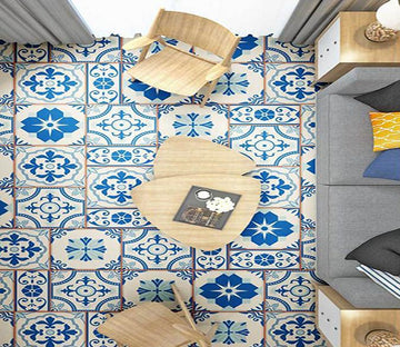 3D Blue Pattern WG168 Floor Mural Wallpaper AJ Wallpaper 2 